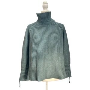 Wrap London Merino Wool Organic Cotton Sweater in Ocean